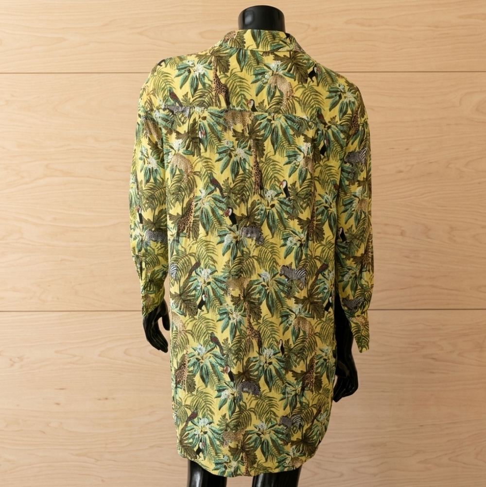Jane And Delancey Jungle Print Boho Top Oversize Small - Picture 4 of 8